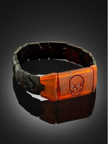 Bold Amber Bracelet With Engraving, image , picture 2