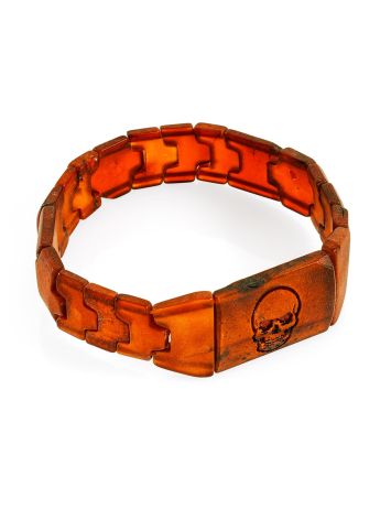 Bright Unisex Amber Bracelet With Engraving, image , picture 3