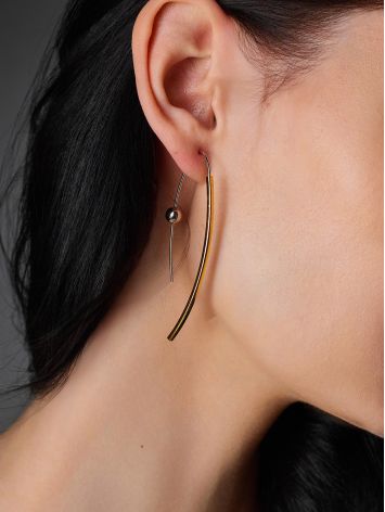 Bicolor Hook Earrings The Silk, image 