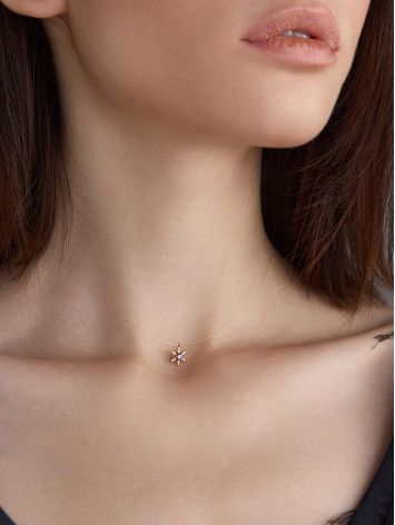 Invisible Necklace With Snowflake Pendant The Aurora, Length: 40, image , picture 4