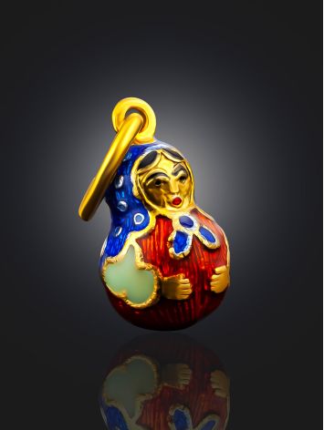 Colorful Enamel Matryoshka Pendant The Romanov, image , picture 2