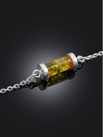 Delicate Chain Bracelet With Natural Amber, image , picture 2
