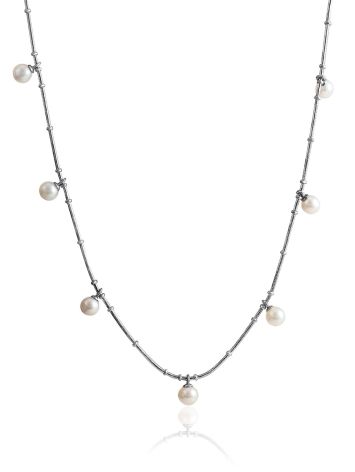 Trendy Pearl Choker Necklace The Oceania, Length: 38, image 