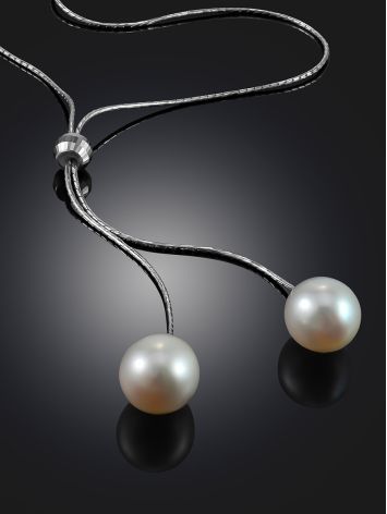 Stylish Pearl Y-Necklace The Oceania, image , picture 2