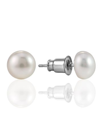 Classy Cultured Pearl Stud Earrings The Oceania, image 