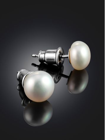 Classy Cultured Pearl Stud Earrings The Oceania, image , picture 2