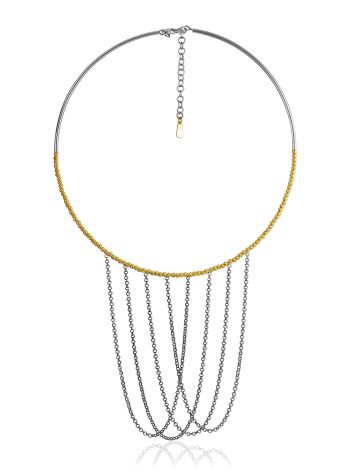 Fabulous Bicolor Hoop Necklace With Chains The Sparkling, image 