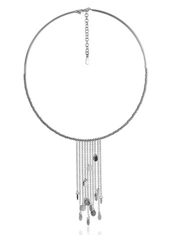 Bold Hoop Necklace With Chains The Sparkling, image 