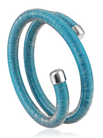 Bold Coil Bracelet With Blue Filament The Supernova, image 