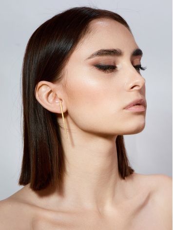 Gilded Stick Motif Earrings The ICONIC, image , picture 3
