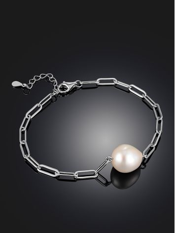 Stylish Chain Bracelet With Baroque Pearl The Oceania, image , picture 2