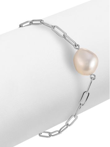 Stylish Chain Bracelet With Baroque Pearl The Oceania, image , picture 3