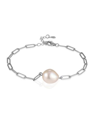 Stylish Chain Bracelet With Baroque Pearl The Oceania, image 