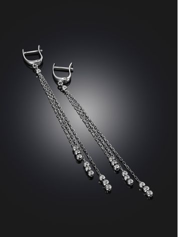 Stylish Chain Earrings With Faceted Beads The Sparkling, image , picture 2