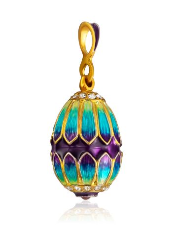Colorful Enamel Egg Pendant With Crystals And Garnet The Romanov, image , picture 3