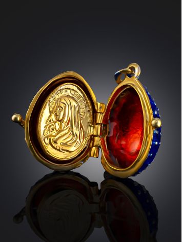 Cross Motif Locket Pendant With Gilded Icon The Romanov, image , picture 4