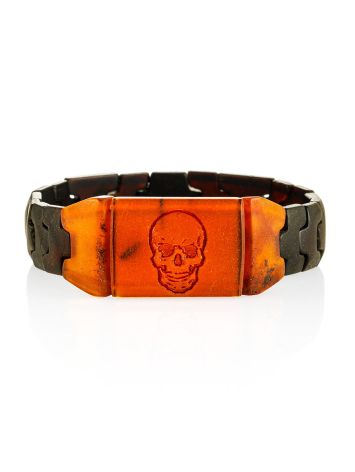 Bold Amber Bracelet With Engraving, image 