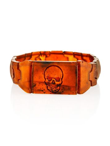 Bright Unisex Amber Bracelet With Engraving, image 