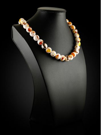 Stunning Mosaic Amber Beaded Necklace, image , picture 2
