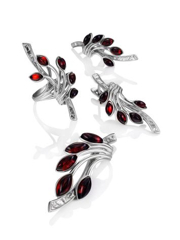 Peacock Tail Motif Amber Pendant, image , picture 5