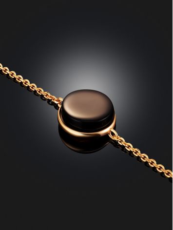 Lightweight Chain Bracelet With Black Amber, image , picture 2