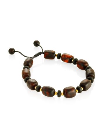 Satin Texture Amber Bracelet, image , picture 4