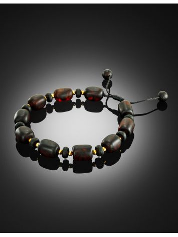Satin Texture Amber Bracelet, image , picture 2