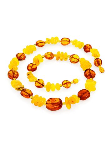 Wonderful Multicolor Amber Beaded Necklace, image , picture 3