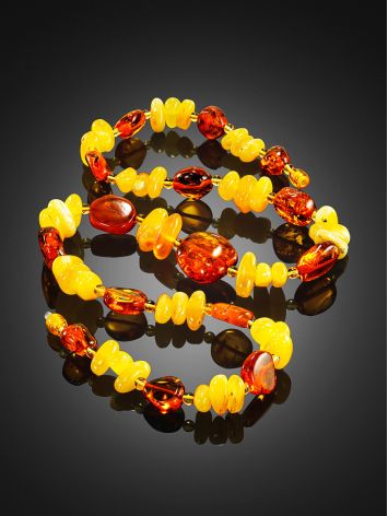 Wonderful Multicolor Amber Beaded Necklace, image , picture 4