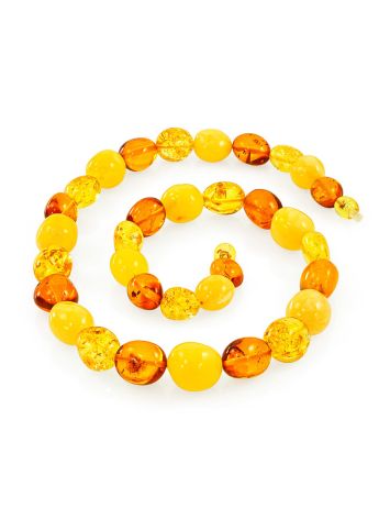 Boho Chic Style Amber Beaded Necklace, image , picture 3
