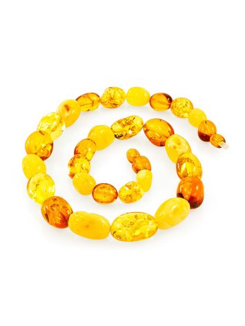 Boho Chic Amber Beaded Necklace, image , picture 3