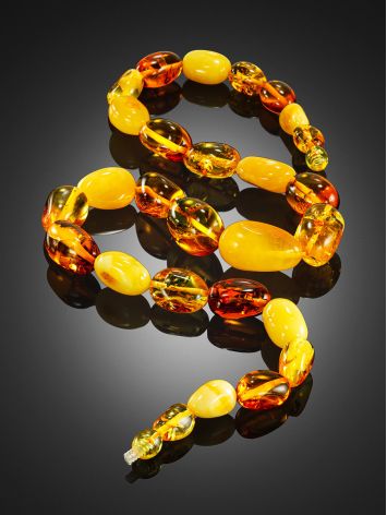 Multicolor Amber Beaded Necklace, image , picture 2