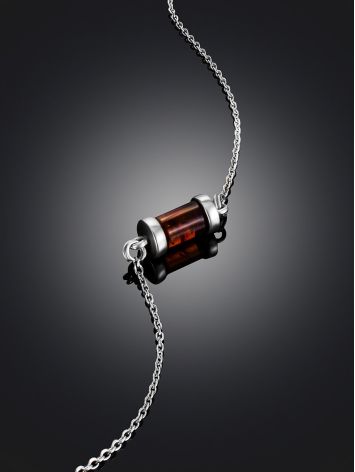 Stylish Chain Necklace With Amber Bar Detail, image , picture 2