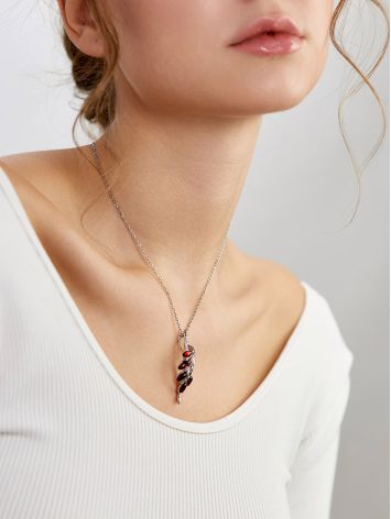 Peacock Tail Motif Amber Pendant, image , picture 3