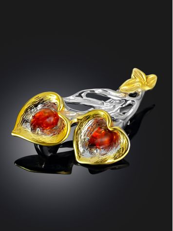 Amber Calla Lily Brooch, image , picture 2