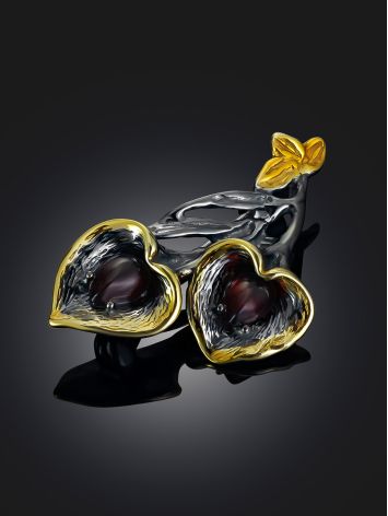 Amber Calla Lily Brooch With Gilding, image , picture 2