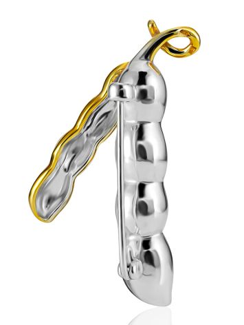 Glossy Amber Pea Pod Brooch, image , picture 4