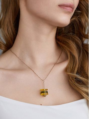 Designer Amber Pendant With Crystals, image , picture 3