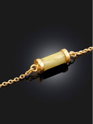 Trendy Gilded Chain Bracelet With Amber, image , picture 2