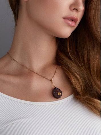 Bright Amber Drop Pendant, image , picture 4