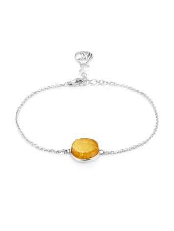 Classy Chain Bracelet With Natural Amber, image 