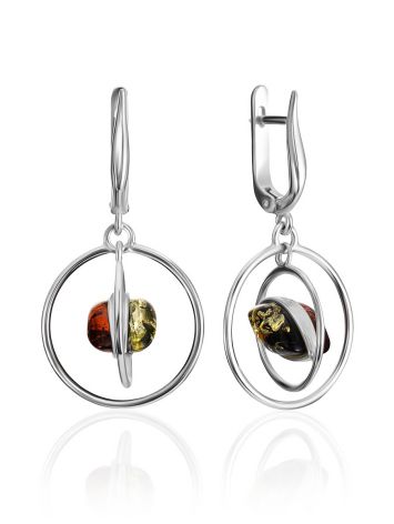 Geometric Designer Amber Earrings, image 