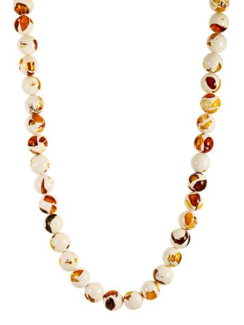 Stunning Mosaic Amber Beaded Necklace, image 
