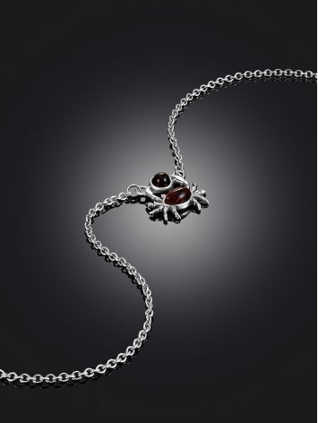 Chain Necklace With Amber Crab Pendant, image , picture 2