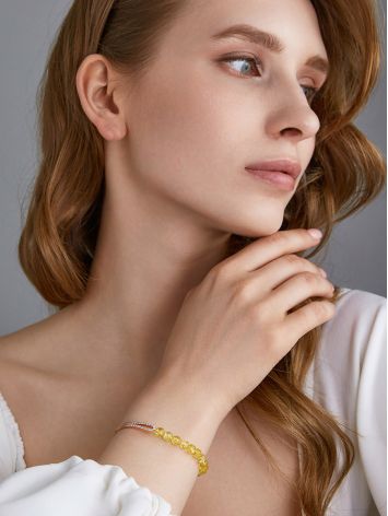 Refined Gilded Bracelet With Amber And Crystals, image , picture 4