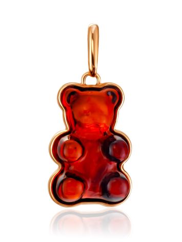 Cherry Amber Teddy Bear Pendant, image , picture 4