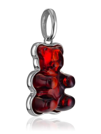 Tiny Amber Teddy Bear Pendant, image , picture 4