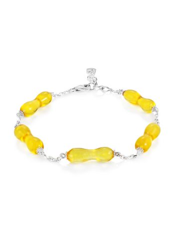 Flawless Chain Bracelet With Lemon Amber Accents, image 