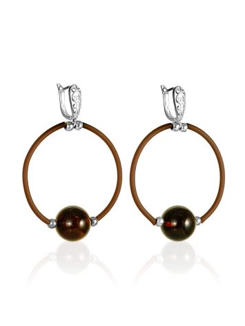 Safari Style Amber Congo Earrings, image 