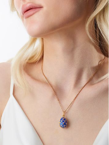Shimmering Egg Pendant With Dark Blue Enamel The Romanov, image , picture 4
